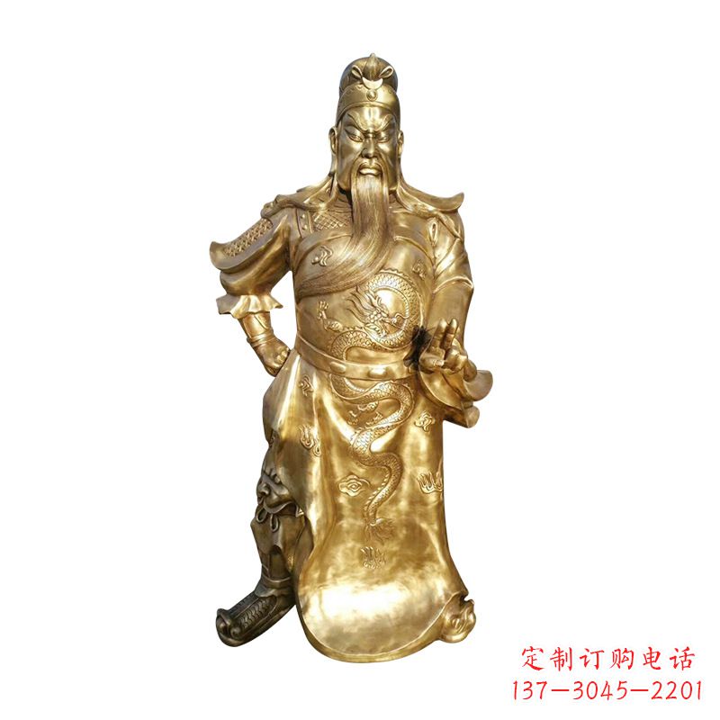 开封抒写三国历史关羽雕塑