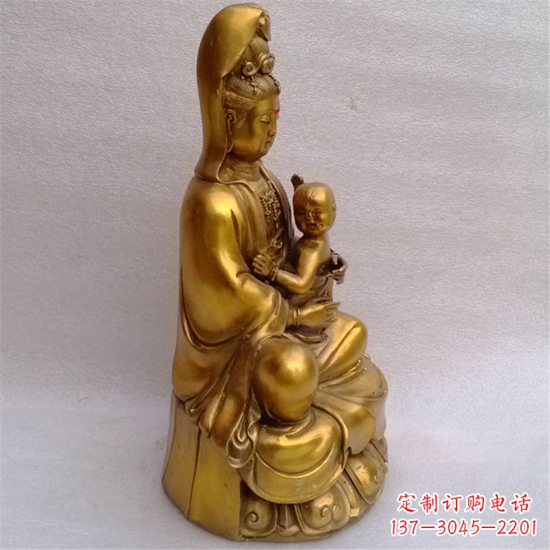开封纯铜观音雕塑