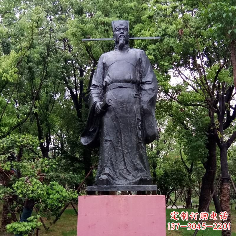 开封纯铜铸造陶渊明历史名人古代文学家雕像