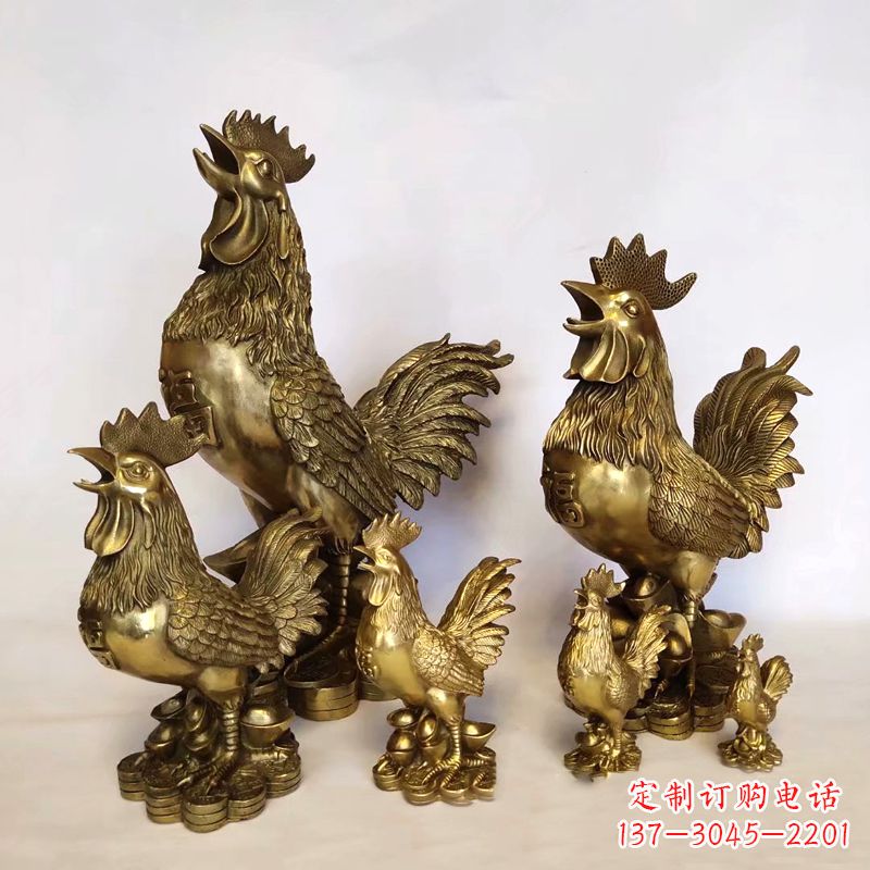 开封鸡雕塑纯铜打造的精美艺术品