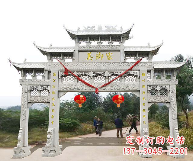 开封牌坊雕塑珍贵的传统文化