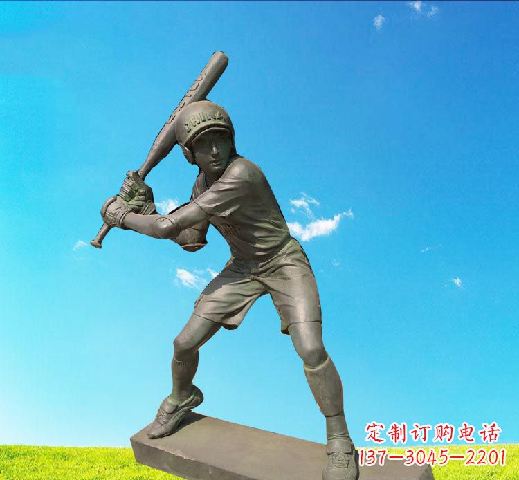 开封棒球雕塑传承美国传统文化