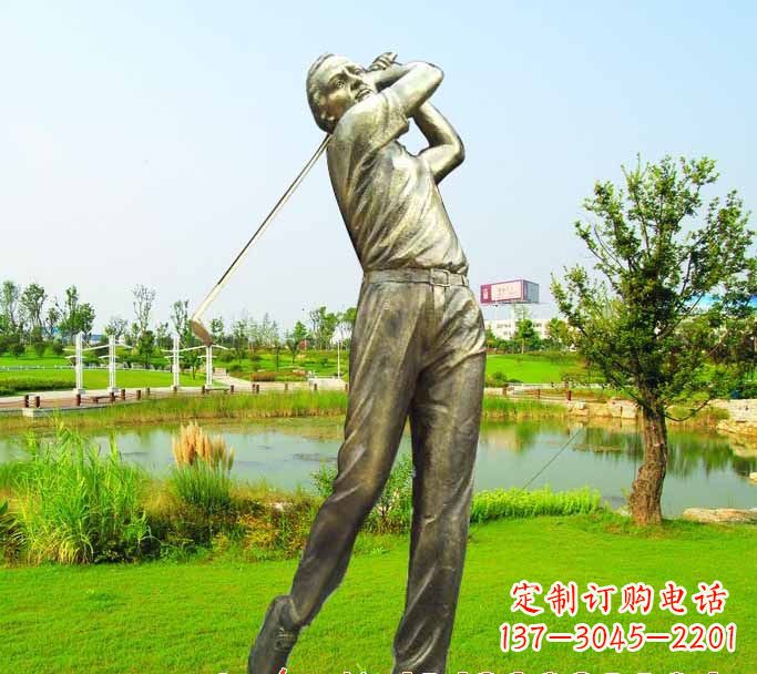 开封高尔夫球雕塑把高尔夫运动熔铸成艺术
