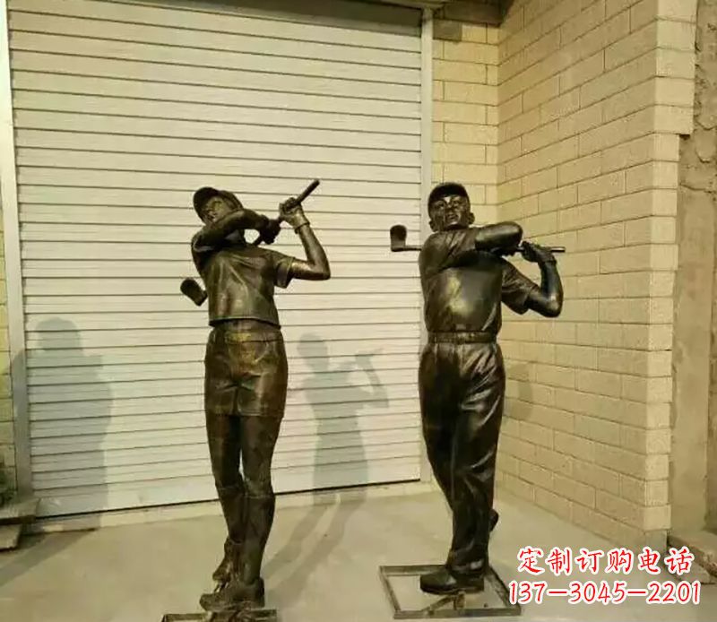 开封高尔夫雕塑精致的艺术细节