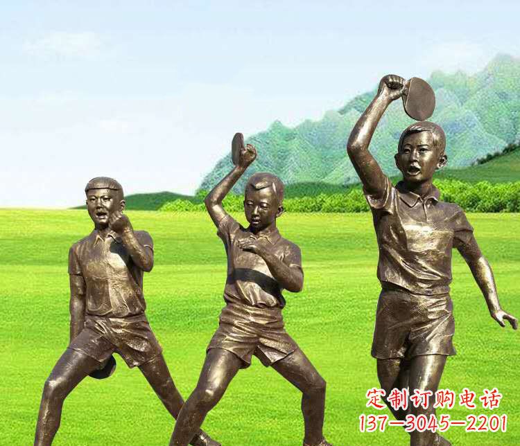 开封乒乓球雕塑激发运动热情