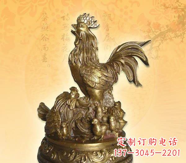开封打鸣的公鸡铜雕