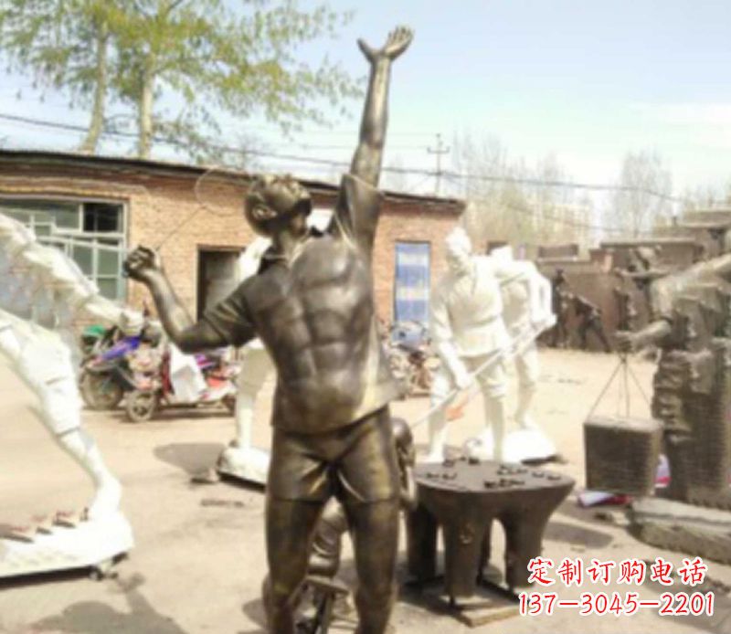 开封羽毛球雕塑传承运动精神