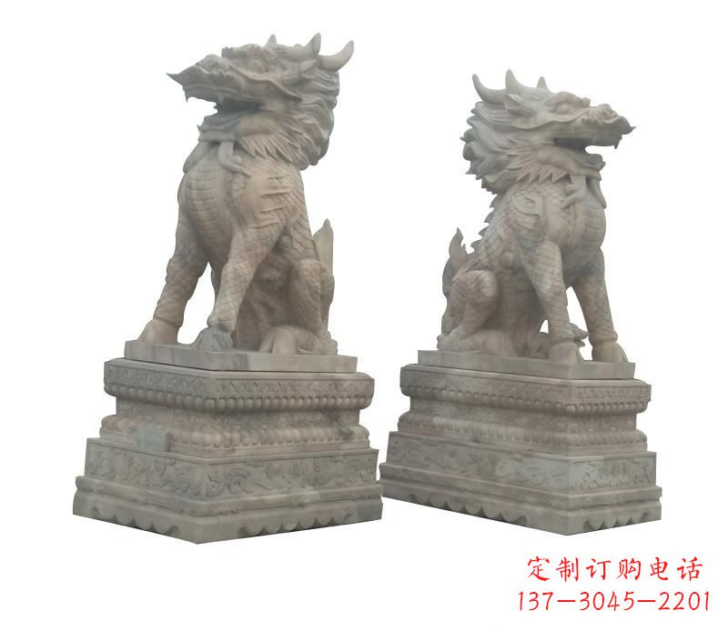 开封大理石麒麟神秘之门的守护者