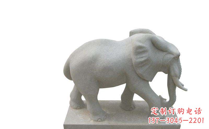 开封大象雕塑大理石大象公园的精美艺术