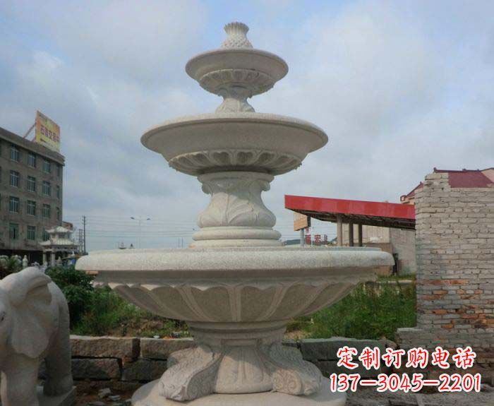 开封喷泉雕塑灵动精致的大理石美