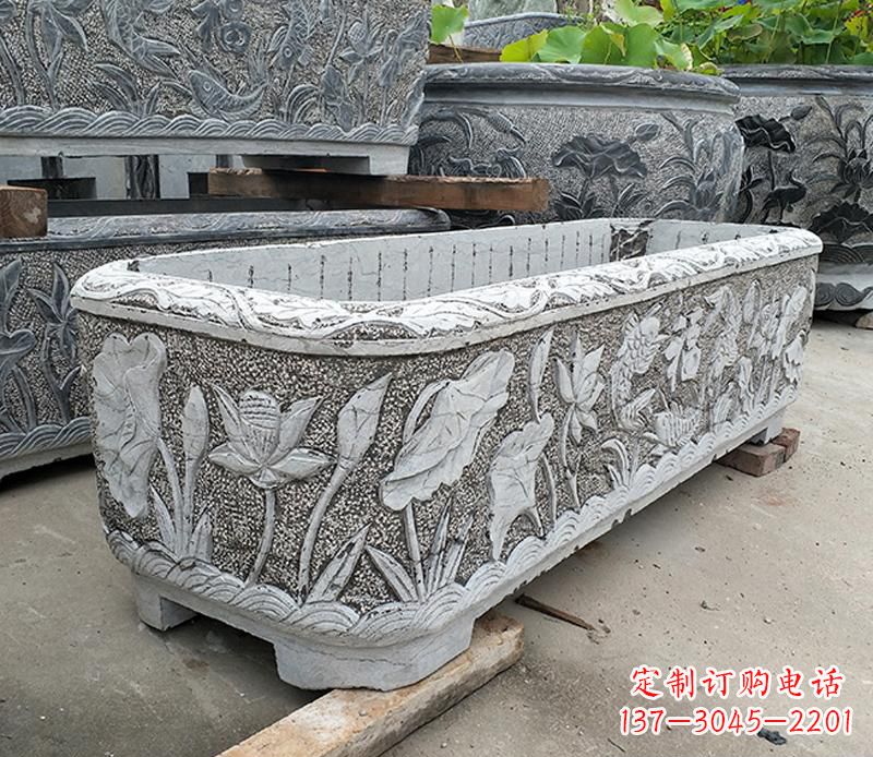 开封大理石菊花水缸雕塑