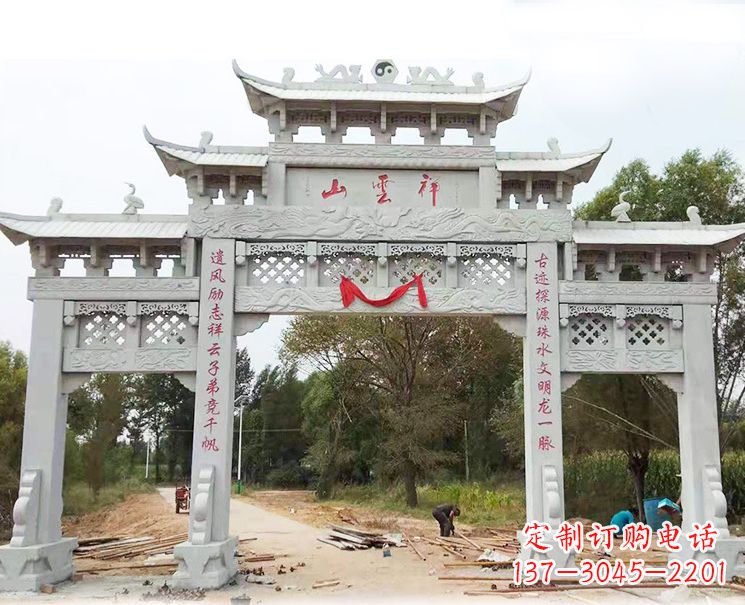 开封大理石牌坊雕塑
