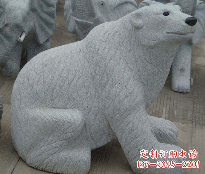 开封精美大理石雕刻的北极熊