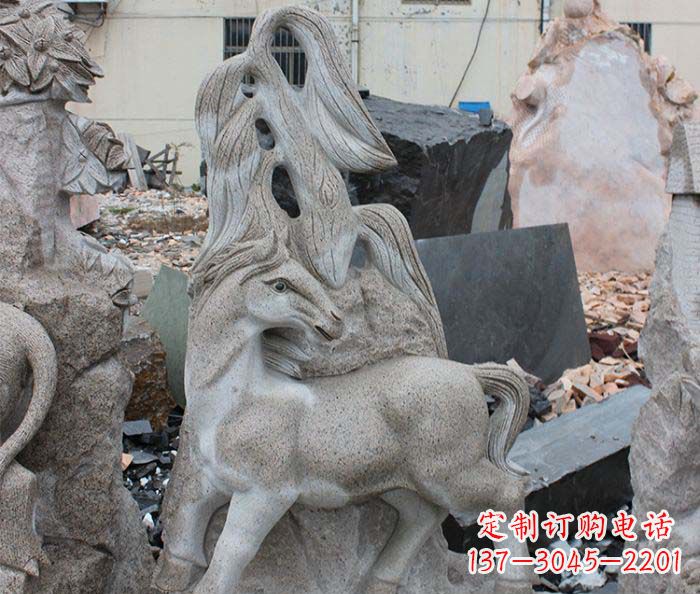 开封大理石动物马石雕