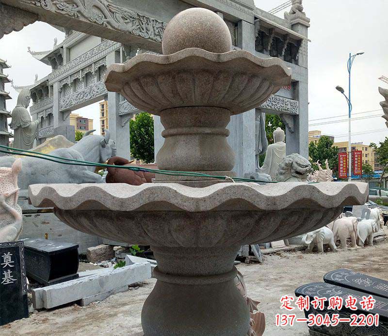 开封大理石多层喷泉石雕