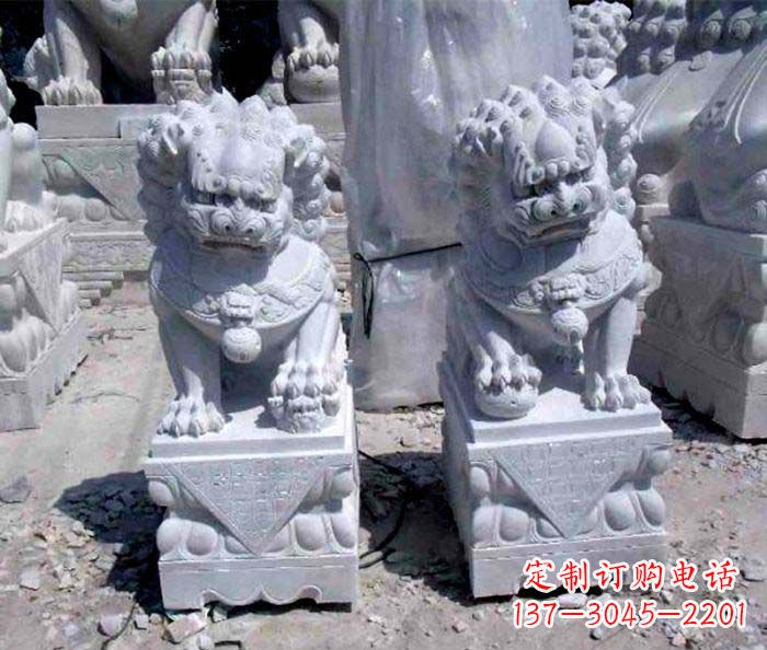 开封大理石仿古石狮子