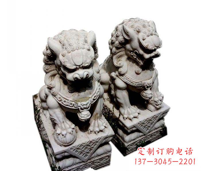 开封大理石仿古石狮子雕塑