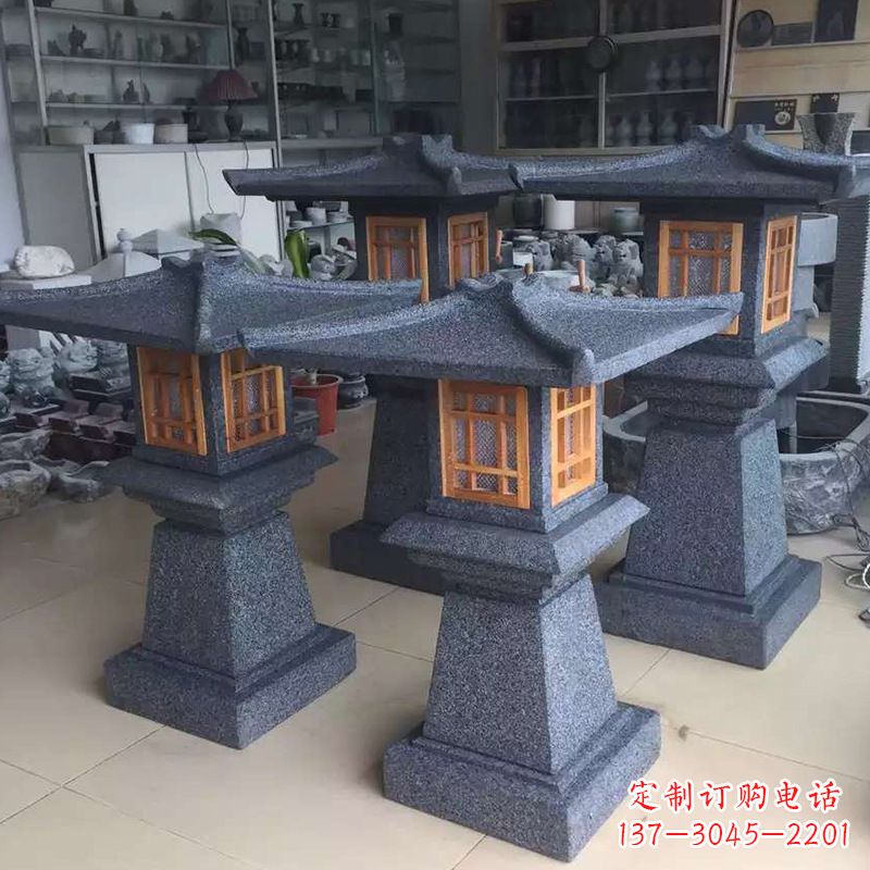 开封大理石仿汉阙石雕灯笼