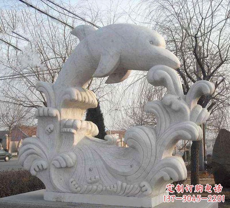 开封大理石公园景观海豚浪花