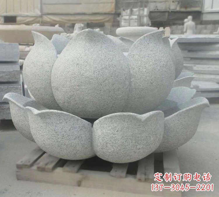 开封高雅精美的大理石公园莲花喷泉雕塑