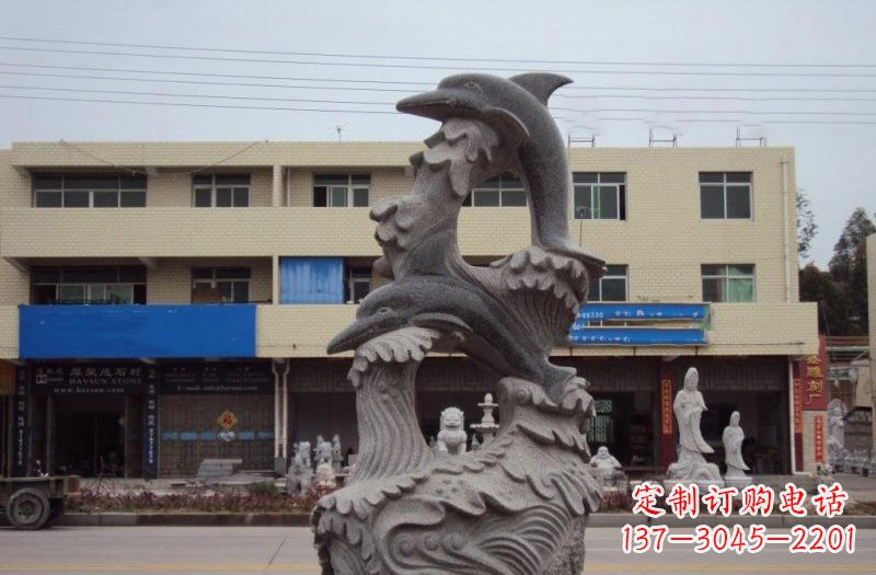 开封大理石海豚雕塑