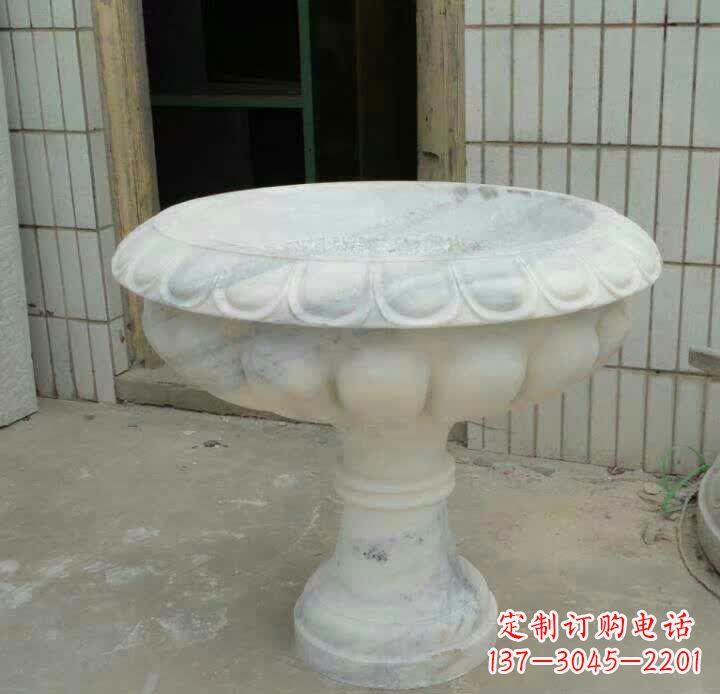 开封大理石花盆雕塑精美绝伦,艺术风采