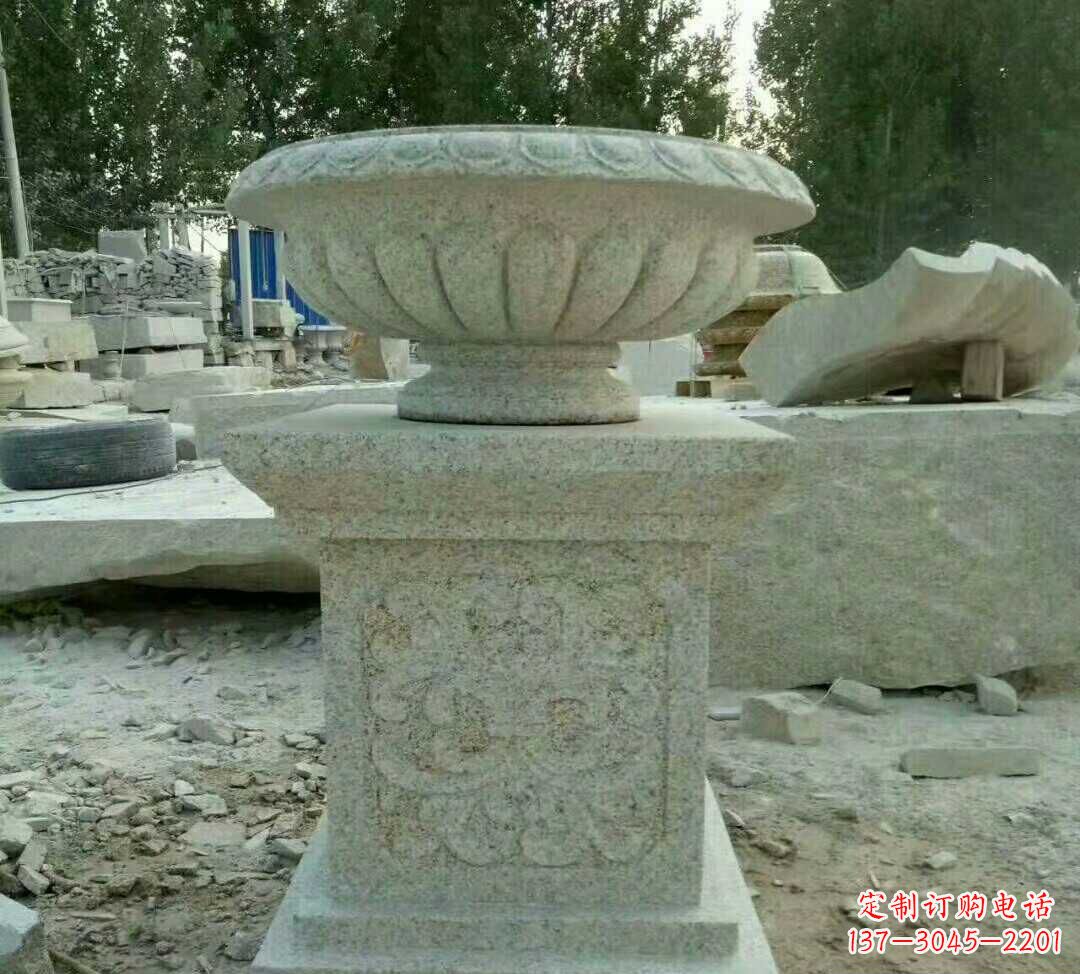 开封大理石花盆雕塑