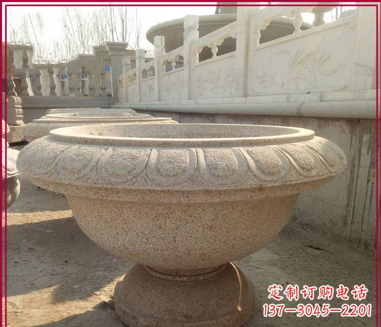 开封大理石花盆雕塑