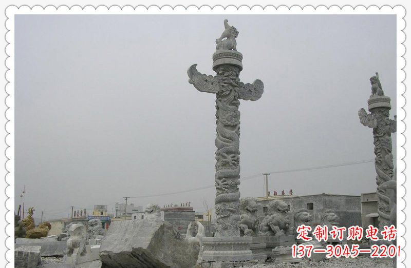 开封精致雕刻,大理石华表雕塑
