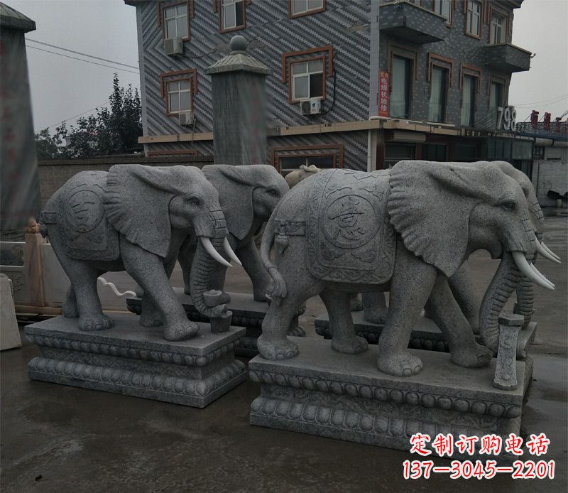 开封唯美雕刻大象雕塑