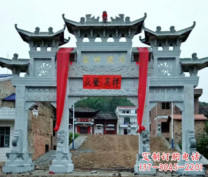 开封精美大理石牌坊雕塑