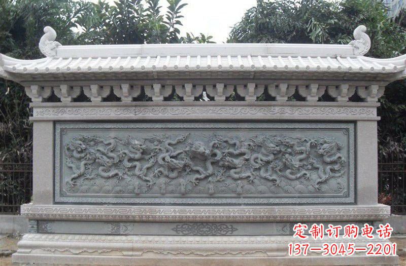 开封大理石九龙壁雕塑