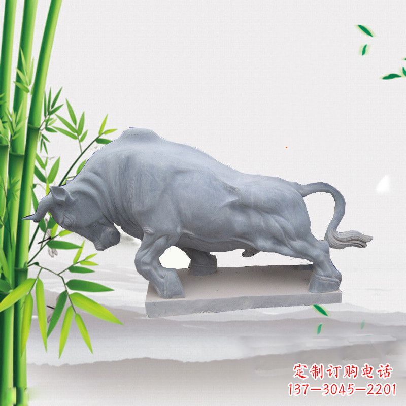 开封大理石开拓牛劲牛动物雕塑