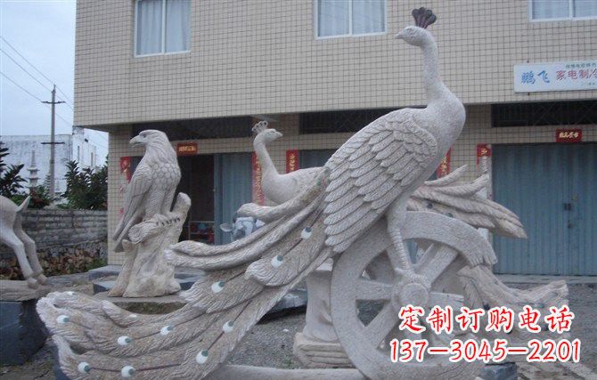开封大理石孔雀石雕塑