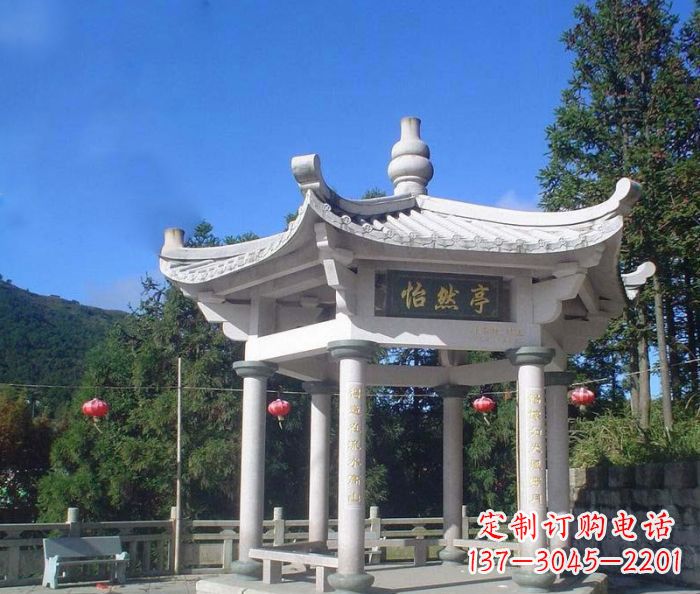 开封精美大理石凉亭雕塑