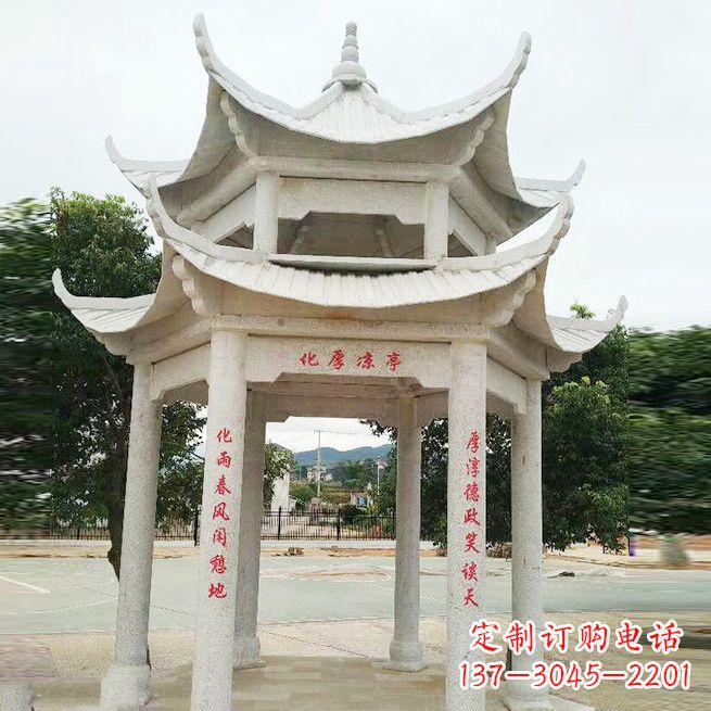 开封大理石凉亭双层