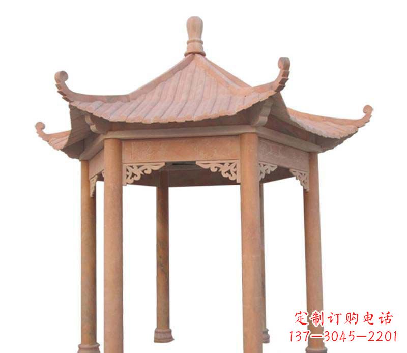 开封大理石六角凉亭雕塑