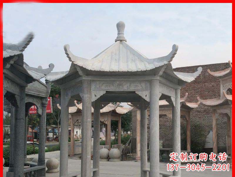 开封大理石凉亭石雕