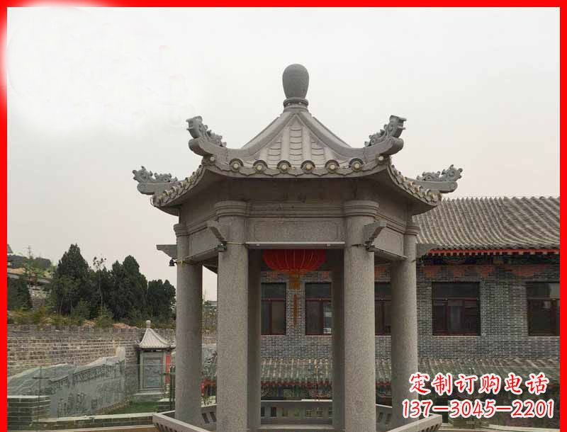 开封大理石六角凉亭石雕