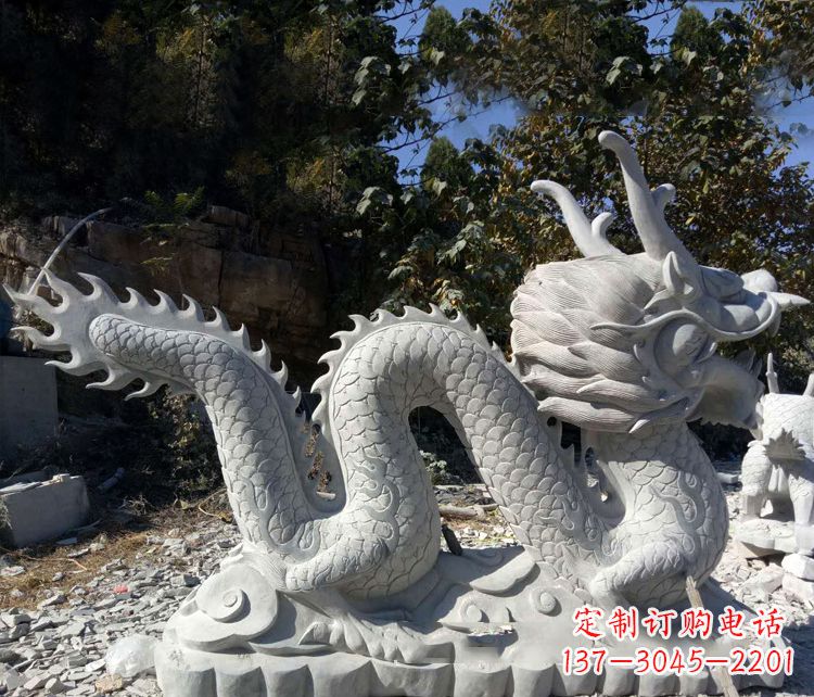 开封精美大理石龙雕塑