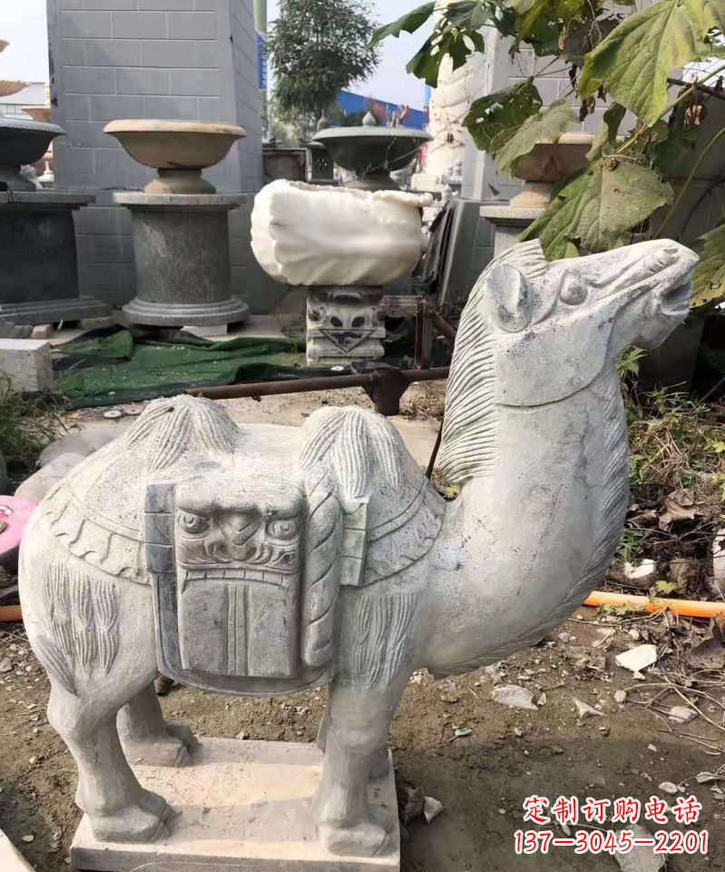 开封大理石骆驼雕塑公园动物石雕