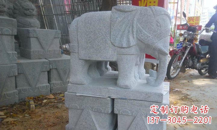 开封大理石门口大象招财镇宅石雕