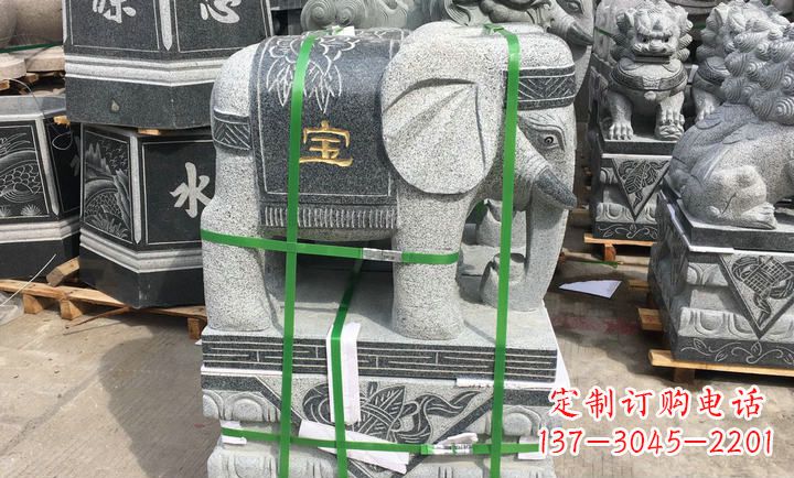 开封大理石大象门口石雕