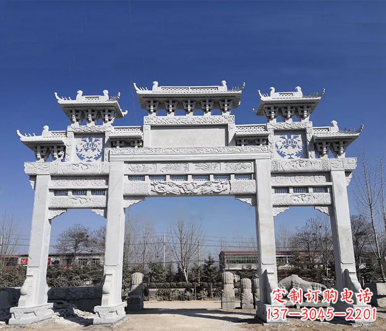 开封特色大理石牌坊石雕