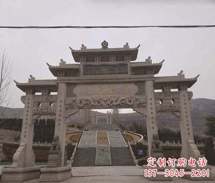 开封大理石牌坊石雕,精美别致,艺术魅力无限
