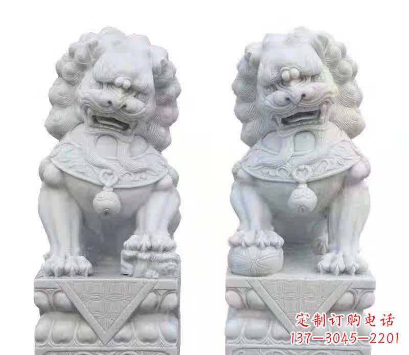 开封大理石狮子雕塑震撼视觉、传承文化