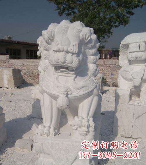 开封精美大理石狮子雕塑