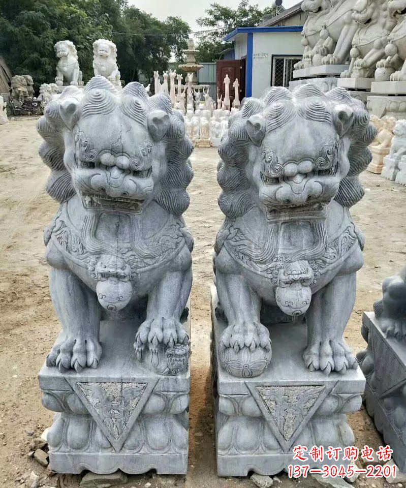 开封大理石狮子石雕塑 