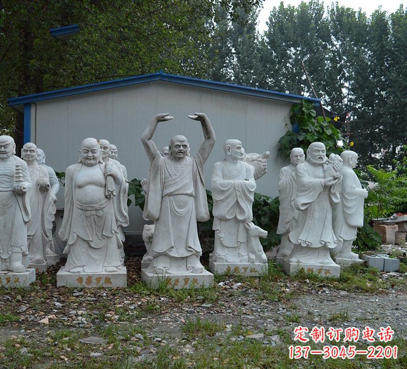 开封大理石十八罗汉雕塑