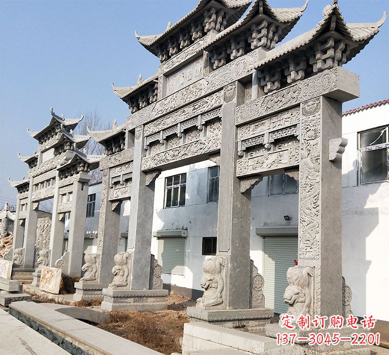 开封大理石石雕牌坊雕刻